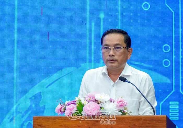 Ông Phạm Thống Nhất, Phó Giám đốc Sở Khoa học và Công nghệ, phát biểu tại hội thảo.