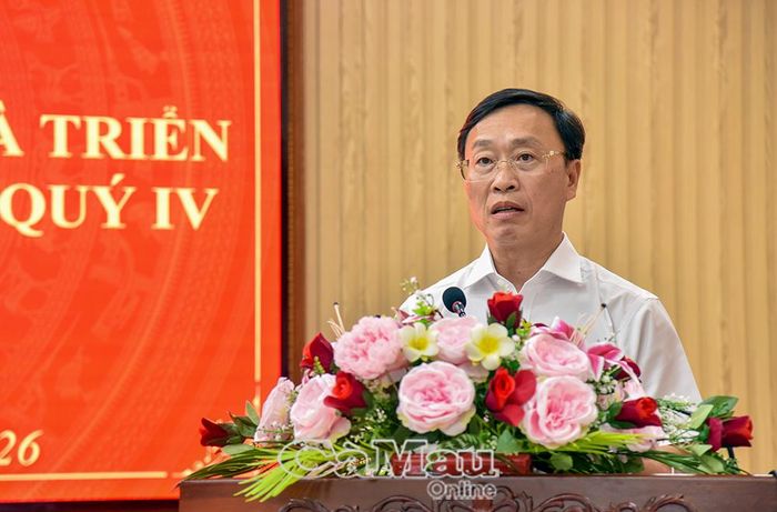 Chủ nhiệm Uỷ ban Kiểm tra Tỉnh uỷ Huỳnh Hữu Trí phát biểu chỉ đạo tại hội nghị.