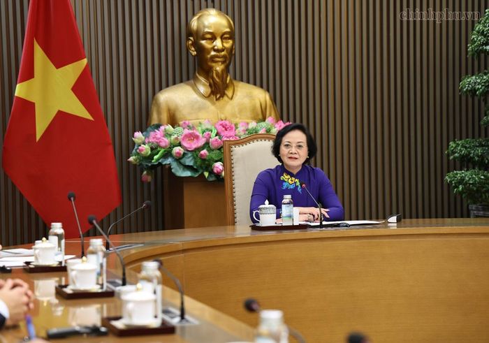 Phó Thủ tướng Phạm Thị Thanh Trà phát biểu tại buổi làm việc. Ảnh: chinhphu.vn/Thu Giang