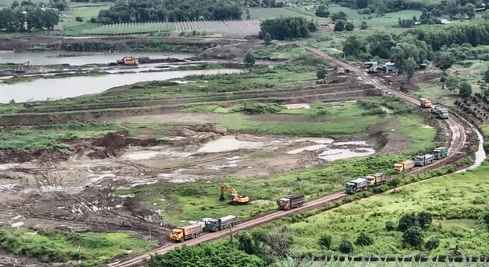 Hiện trường một vụ khai thác đá trái phép bị Phòng Cảnh sát kinh tế - Công an TPHCM triệt phá năm 2025