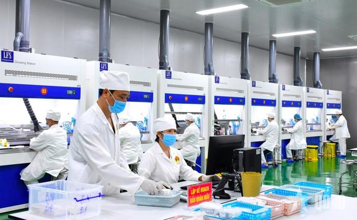 Kỹ thuật viên thực hiện quy trình xử lý mẫu HCLS trước khi chuyển sang lưu trữ