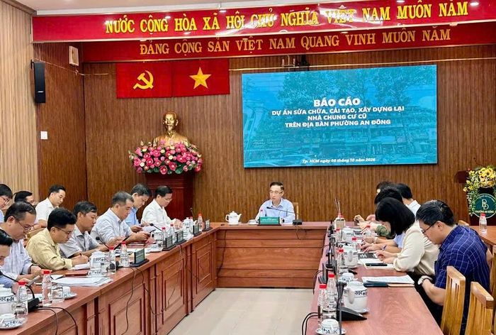 Phó Bí thư Thành ủy TPHCM Đặng Minh Thông chủ tri buổi làm việc tại phường An Đông