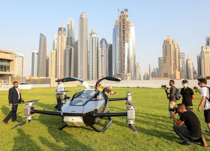 Công ty Trung Quốc Xpeng Aeroht hy vọng đưa taxi bay hoạt động tại các vùng đô thị nhỏ trong 5 năm tới. (Ảnh: GITEX 2022)