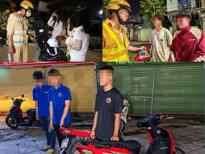 Nhiều trường hợp thanh thiếu niên không đội mũ bảo hiểm, vi phạm pháp luật khi điều khiển phương tiện trên đường. Ảnh PV