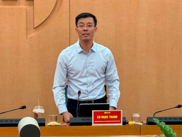 Giám đốc Sở Khoa học và Công nghệ Hà Nội Cù Ngọc Trang. Ảnh: Thanh Hà