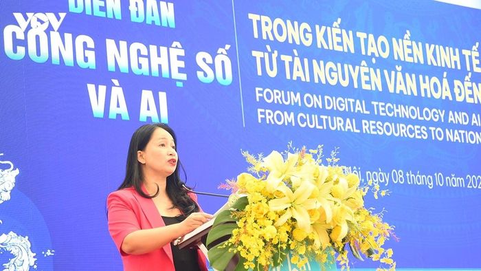 Bà Nguyễn Thị Hoàng Lan, Giám đốc Trung tâm Chuyển đổi số Văn hóa, Thể thao và Du lịch. Ảnh: BTC