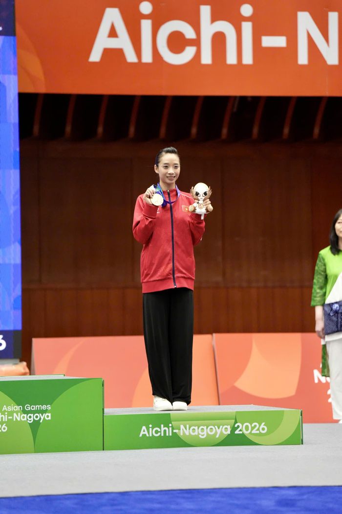 Vận động viên wushu Dương Thuý Vi. Ảnh: Bùi Lượng