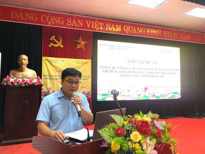 Lớp tập huấn nhằm củng cố lực lượng làm công tác bảo vệ rừng và phòng chống cháy rừng tại cơ sở. Ảnh: Thúy Huyền