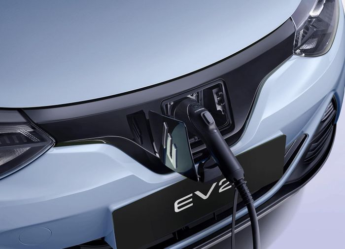Cổng sạc của JMEV EV2 2027. Ảnh: Tổng hợp