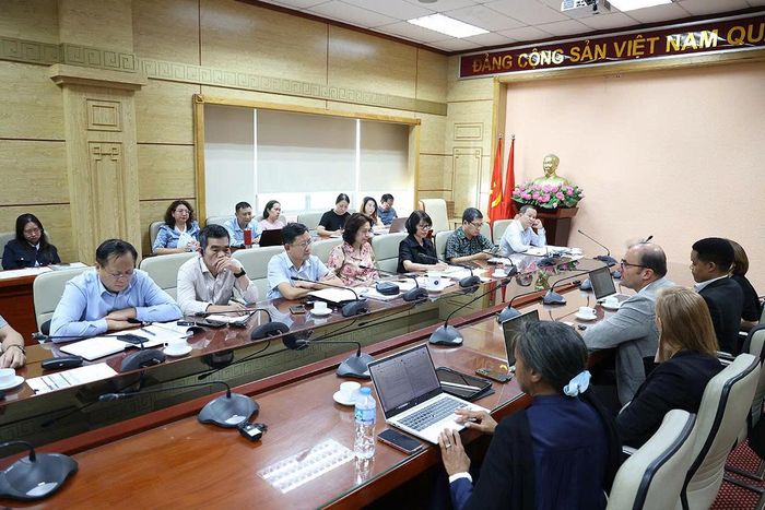 Quang cảnh buổi tiếp và làm việc. Ảnh: Trần Minh