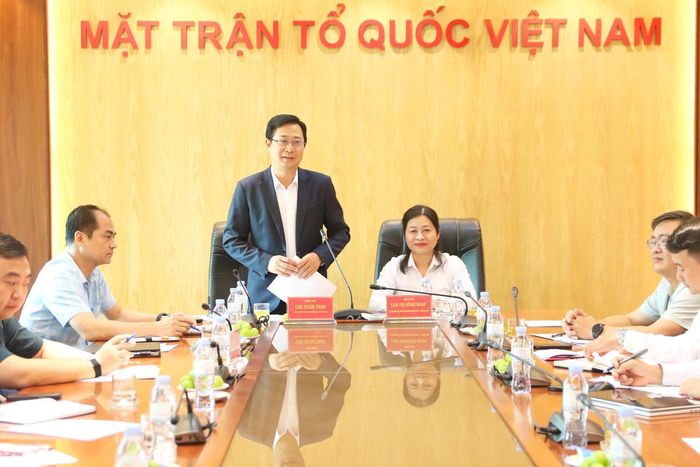 Phó Chủ tịch Cao Xuân Thạo phát biểu tại buổi làm việc.