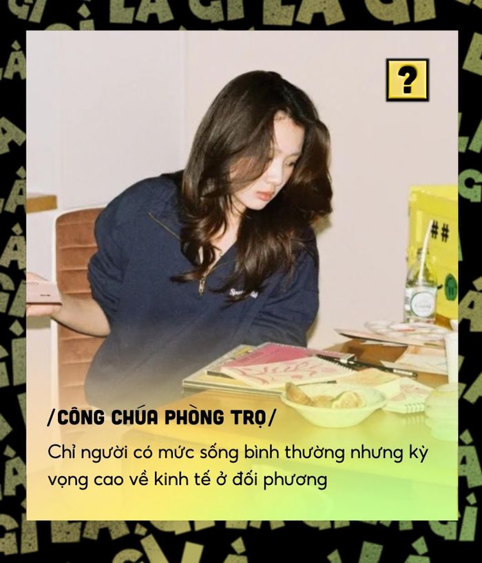  “Công chúa phòng trọ” trở thành tâm điểm của những tranh luận về tiền bạc trên mạng xã hội. Đồ họa: Như Phương.