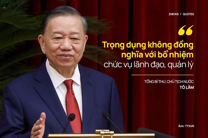  Tổng Bí thư, Chủ tịch nước Tô Lâm khẳng định chiến lược nhân tài đặt trọng dụng ở vị trí then chốt, gắn thu hút với đào tạo, phát triển và cống hiến. Căn cứ nhiệm vụ chiến lược để tìm người, giao việc, trao quyền, bảo đảm nguồn lực; giữ người bằng môi trường làm việc, cơ hội sáng tạo, ghi nhận xứng đáng. Trọng dụng không đồng nghĩa với bổ nhiệm chức vụ lãnh đạo, quản lý; cần có các hình thức sử dụng phù hợp, không nhất thiết đều vào biên chế hoặc làm việc toàn thời gian tại một cơ quan. 