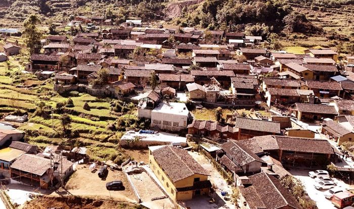 Một góc không gian văn hóa làng du lịch tốt nhất thế giới - Lô Lô Chải (Lủng Cú, Tuyên Quang). Ảnh: Đức Thọ - TTXVN