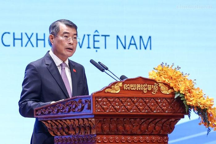 Thủ tướng Lê Minh Hưng phát biểu tại Diễn đàn - Ảnh: chinhphu.vn/Nhật Bắc