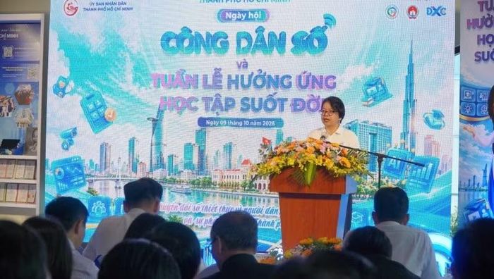 Đại biểu phát biểu tại ngày hội. (Ảnh: CTV)