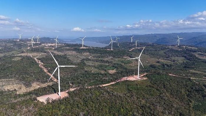  Nhà máy điện gió Savan 1 với công suất 495MW là dự án năng lượng tái tạo đầu tiên của T&T Group trên đất bạn Lào. Ảnh: ANH CHIẾN