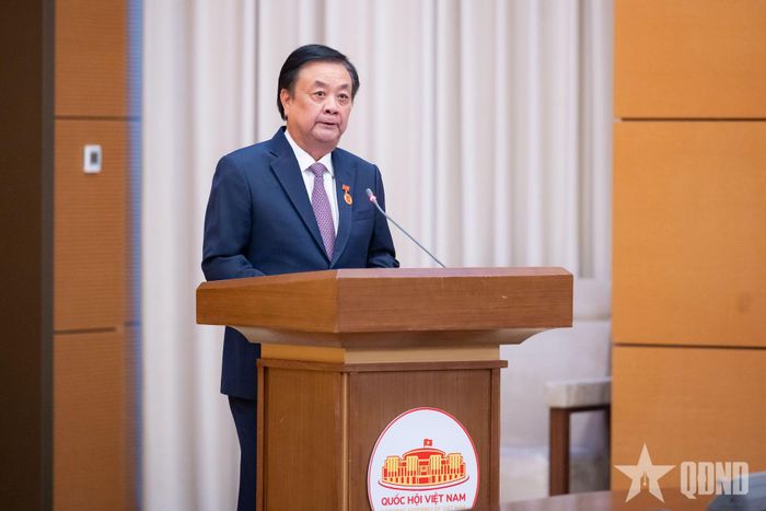 Nguyên Phó chủ tịch Quốc hội Lê Minh Hoan phát biểu tại buổi lễ. Ảnh: VŨ HIẾU