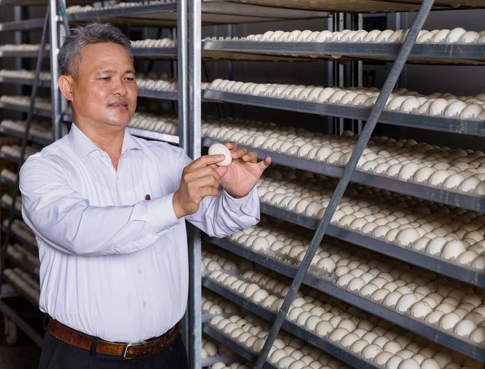  Ông Phạm Văn Lượng (TP Hải Phòng) sản xuất, kinh doanh giống gia cầm đạt 206 tỷ đồng năm 2024. Ảnh: Ban tổ chức cung cấp 