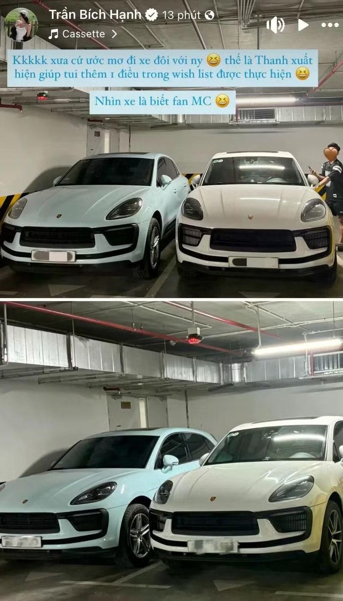 Trước đó, Văn Thanh và Bích Hạnh đã từng gây chú ý khi sở hữu “xe đôi”, một trong những dấu ấn được cặp đôi chia sẻ từ thời còn hẹn hò.