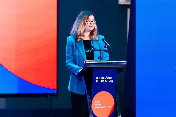 Bà Silvia Danailov, Trưởng Đại diện UNICEF tại Việt Nam phát biểu tại buổi lễ.