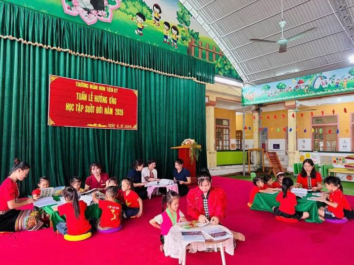 Hoạt động Tuần lễ hưởng ứng học tập suốt đời tại Trường Mầm non Tiên Kỳ