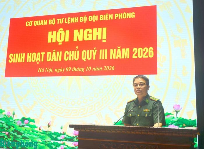 Đại tá Lê Hà An phát biểu kết luận hội nghị. Ảnh: TK