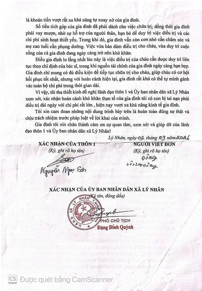 Gia đình chị Hà thuộc diện khó khăn ở địa phương
