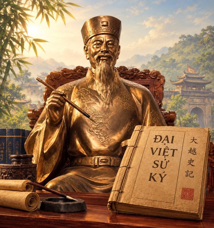 Các thế hệ sử học Việt Nam tôn vinh Lê Văn Hưu là “Tổ sư nghề viết sử dân tộc”. Ảnh minh họa do AI thực hiện