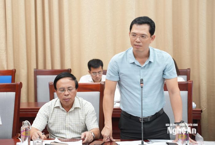 Ông Trịnh Thanh Hải - Giám đốc Sở Tài chính nêu quan điểm về việc ký quy chế phối hợp. Ảnh: Nguyễn Toàn