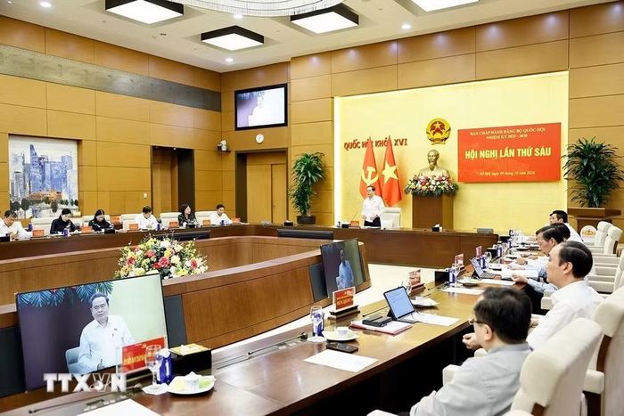 Ủy viên Bộ Chính trị, Bí thư Đảng ủy Quốc hội, Chủ tịch Quốc hội Trần Thanh Mẫn phát biểu. (Ảnh: Doãn Tấn/TTXVN)