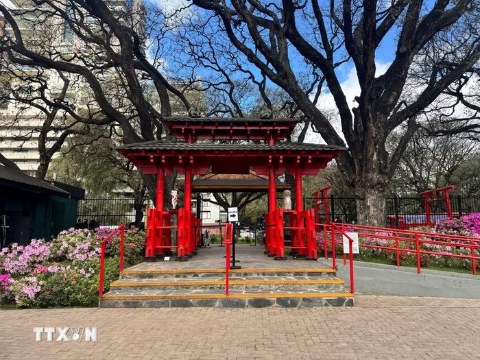 Vườn Nhật Bản là một trong những không gian mang đậm dấu ấn văn hóa Nhật Bản nổi bật nhất tại Argentina. (Ảnh: Diệu Hương/TTXVN)