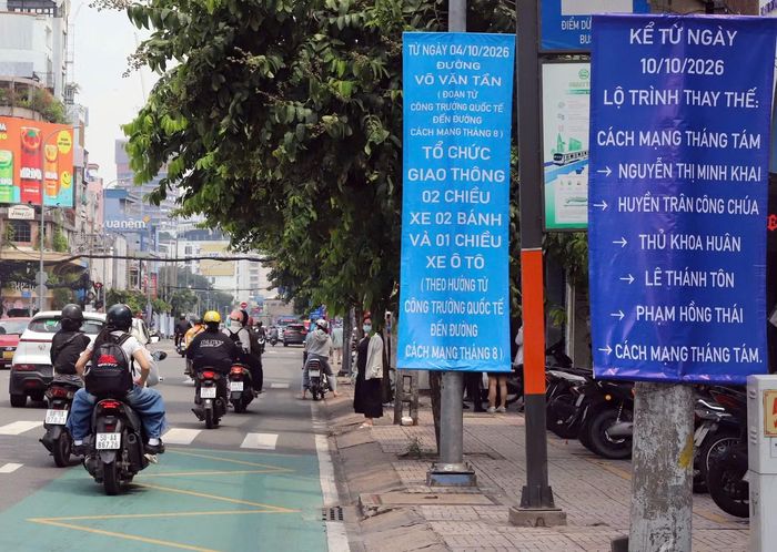 Thông báo tổ chức giao thông trên các tuyến đường.