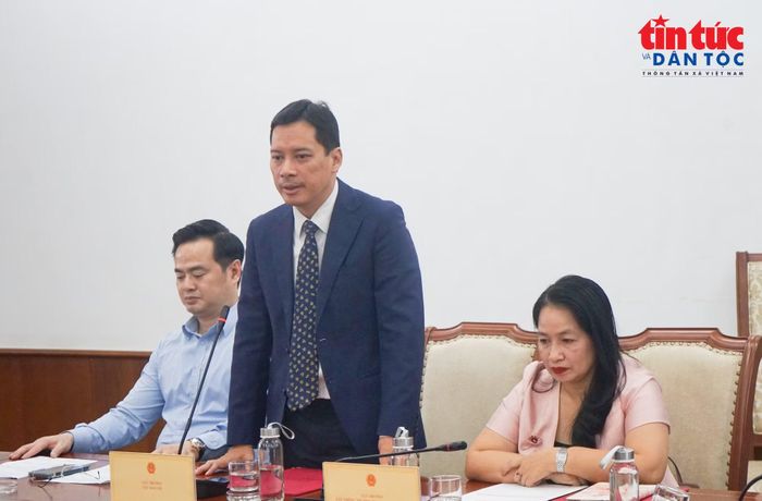 Ông Lê Quang Tự Do, Tân Cục trưởng Cục Báo chí phát biểu nhận nhiệm vụ.