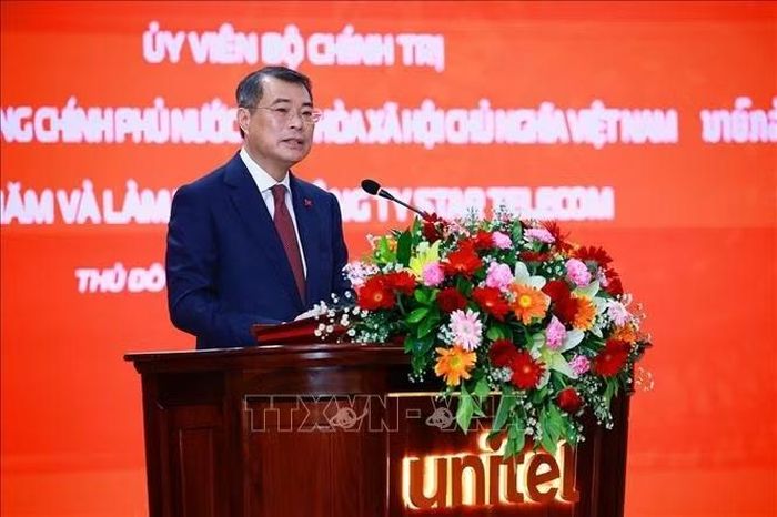 Thủ tướng Lê Minh Hưng phát biểu. Ảnh: Dương Giang/TTXVN
