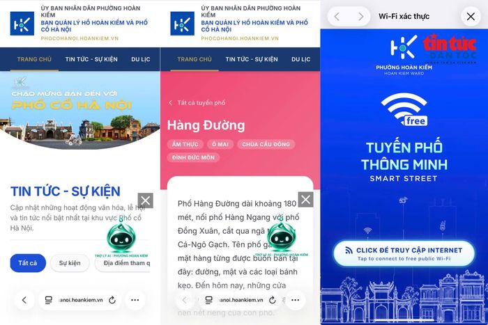 Wi-Fi miễn phí tốc độ cao và chuyên trang cung cấp thông tin được dẫn đến sau khi quét mã QR .