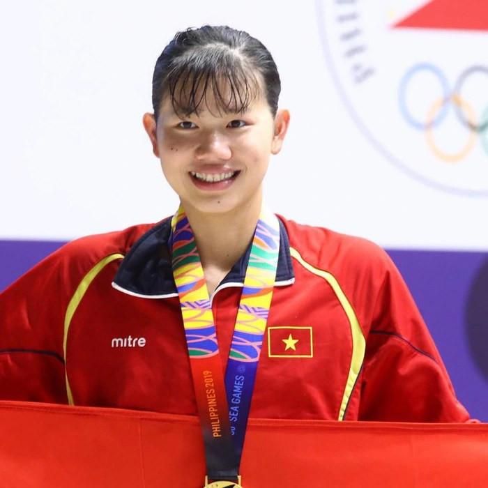 Ánh Viên thời thi đấu đỉnh cao. 