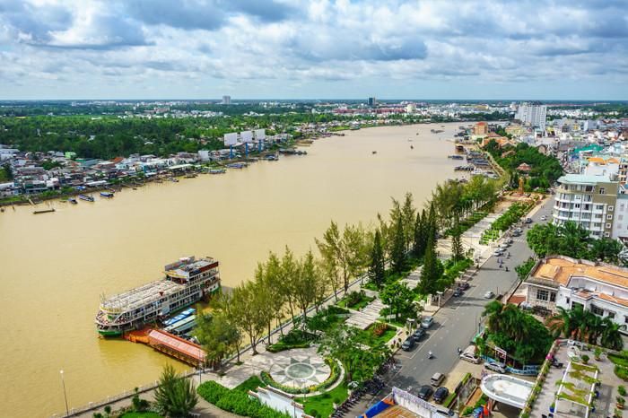 Bến Ninh Kiều Cần Thơ nhìn từ trên cao. Ảnh: Sưu tầm