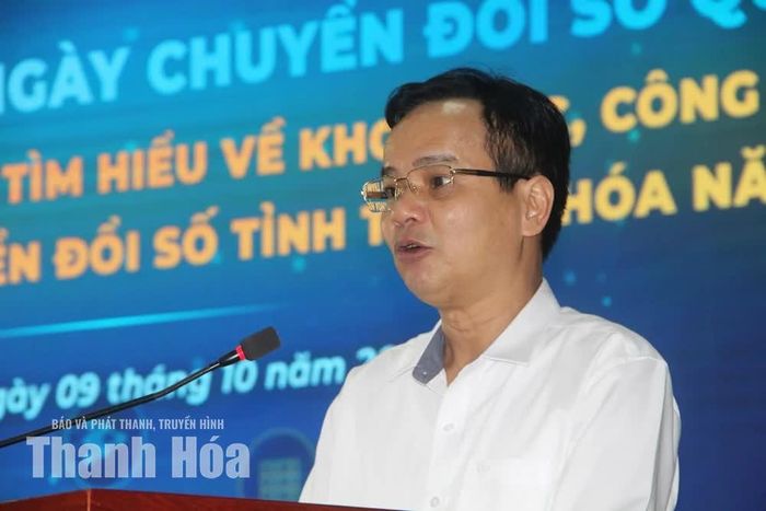 Ông Trần Duy Bình, Giám đốc Sở Khoa học và Công nghệ phát biểu tại lễ phát động.