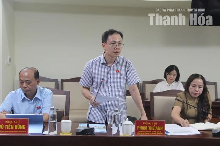 ĐBQH Phạm Thế Anh phát biểu tại buổi khảo sát.