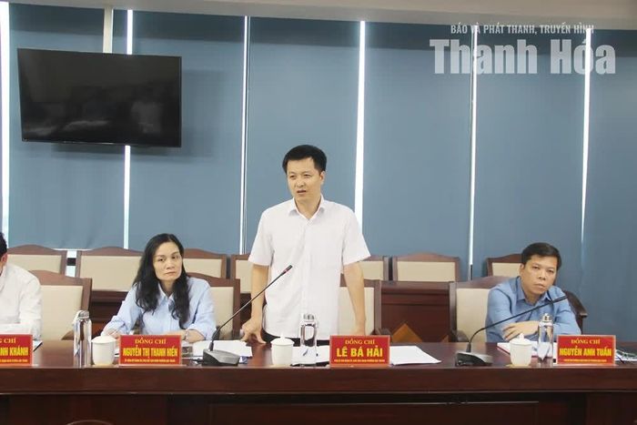 Đại diện lãnh đạo phường Hạc Thành phát biểu tại buổi khảo sát.
