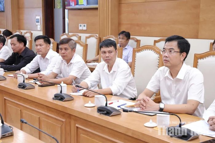 Các đại biểu dự hội nghị tại điểm cầu Thanh Hóa.