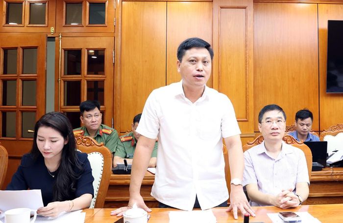 Đại diện lãnh đạo phường Võ Cường phát biểu tại hội nghị. 