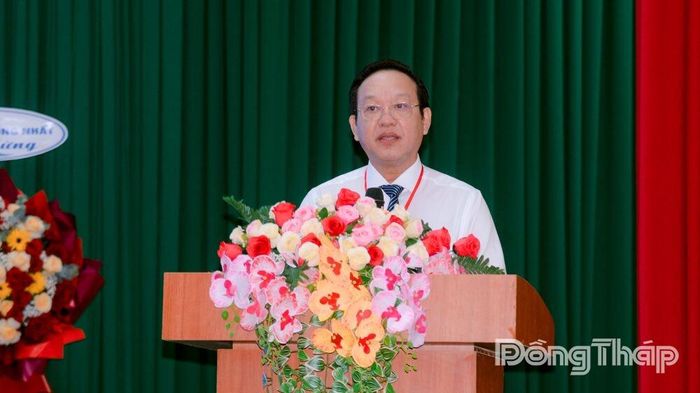 Đồng chí Nguyễn Văn Dương phát biểu tại hội nghị.