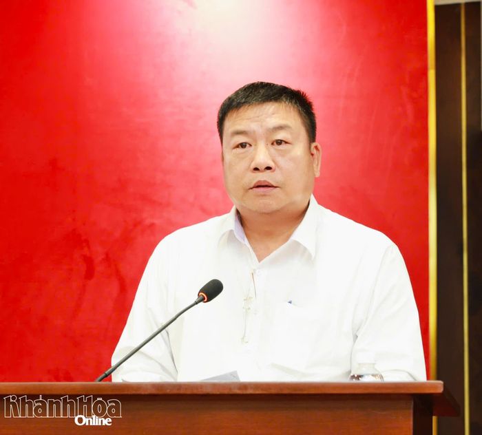 Trưởng Ban Tuyên giáo Tỉnh ủy Võ Hoàn Hải phát biểu kết luận hội nghị.