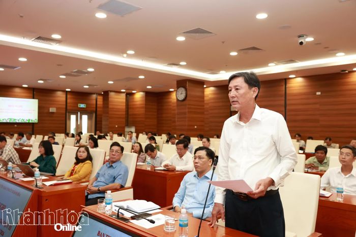 Đại biểu phát biểu tại hội nghị.
