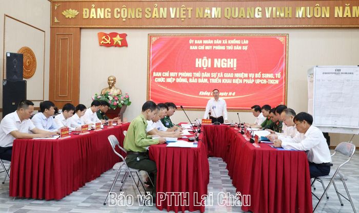 Xã Khổng Lào diễn tập giai đoạn 1 tổ chức chuẩn bị ứng phó cháy rừng và tìm kiếm cứu nạn, khắc phục hậu quả thiệt hại do cháy rừng gây ra.