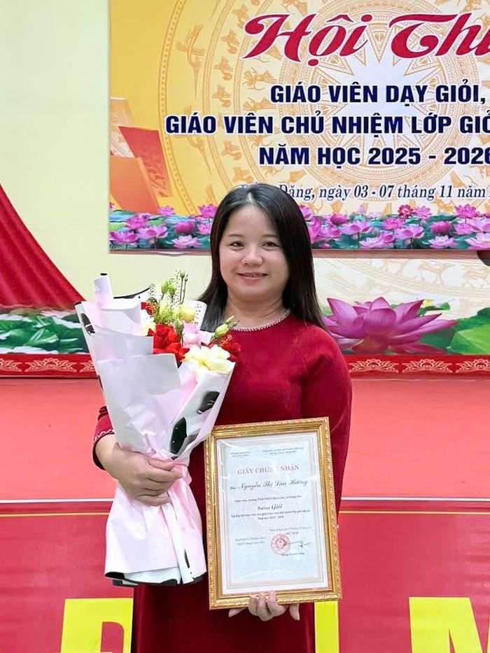 Cô Nguyễn Thị Lan Hương, Giáo viên Trường Tiểu học và THCS Bảo Lâm, xã Đồng Đăng