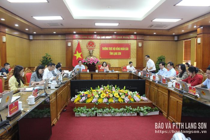Lãnh đạo Ban Kinh tế - Ngân sách HĐND tỉnh báo cáo nội dung trình tại phiên họp