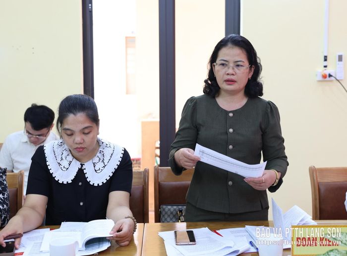 Lãnh đạo Sở Nông nghiệp và Môi trường phát biểu tại buổi kiểm tra